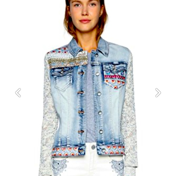 Desigual Women's Mickey Sequin Denim Jacket - Picture 2 of 8